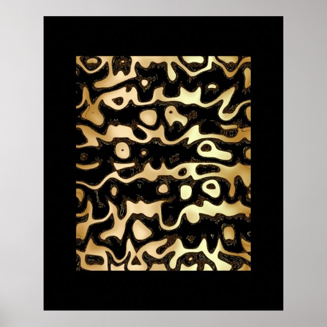 Posters ZIZZAGO Art Black Gold Africa Abstract (Front)