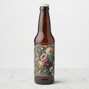Posthumous Heartache – Gothic Floral Design Beer Bottle Label