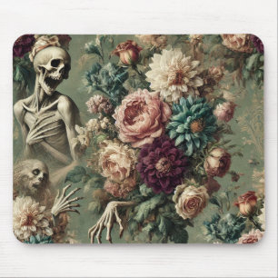 Posthumous Heartache – Gothic Floral Design Mouse Pad