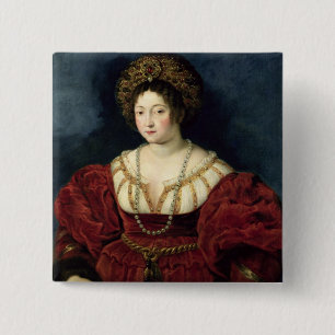 Posthumous portrait of Isabella d'Este 2 Inch Square Button