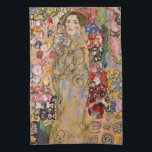 Posthumous Portrait of Ria Munk by Gustav Klimt Kitchen Towel<br><div class="desc">Posthumous Portrait of Ria Munk (1918) by Gustav Klimt is a vintage Victorian Era Symbolism fine art portrait painting. The young woman in the portrait is Maria Munk who committed suicide on December 28, 1911, after the writer Hanns Heinz Ewers called off their engagement. While working on this portrait Klimt...</div>