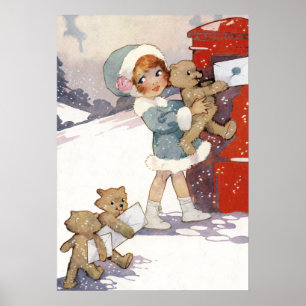 Posting Christmas Letters by Agnes Richardson Poster