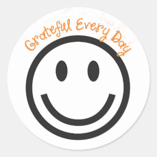 Postive Sayings Sticker-Grateful Classic Round Sticker