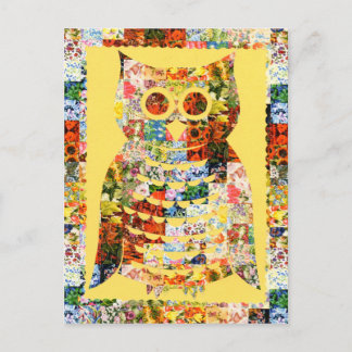 Postkarte Frühlings Eule Postcard