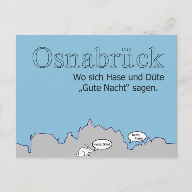 Postkarte Hase & Düte Postcard (Front)
