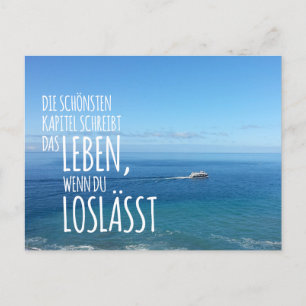 Postkarte „Loslassen“ mit Blick auf das weite Meer Postcard