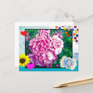 Postkarte Rose und mehr Postcard