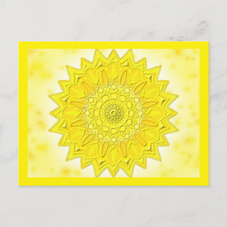 Postkarte SeraphinaMandalas gelb Postcard