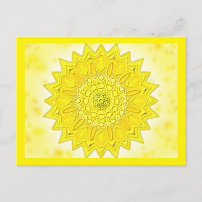 Postkarte SeraphinaMandalas gelb Postcard (Front)