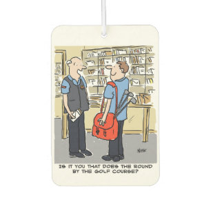Postman Has Round Near Golf Course Air Freshener