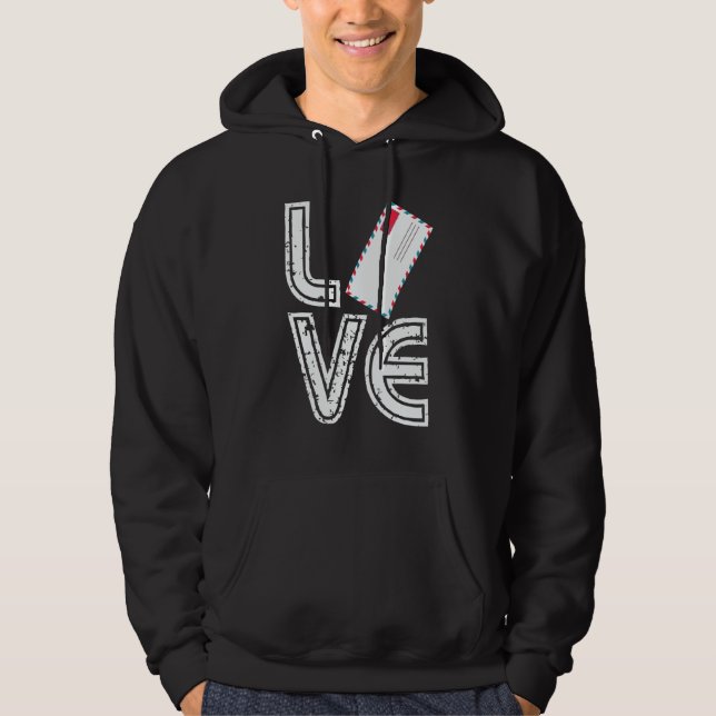 Postman Love Postal Worker Mail Carrier Letter Hoodie (Front)