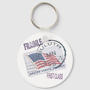 Postmark Duluth 55812 Keychain