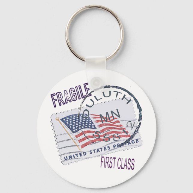 Postmark Duluth 55812 Keychain (Front)