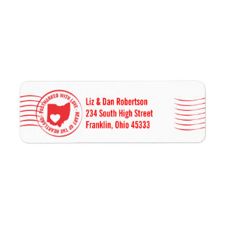 Postmark OHIO Heart of the Heartland Étiquette de 