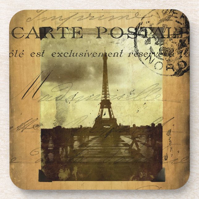 Postmarked Paris Coaster (Front)