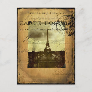 Postmarked Paris Postcard