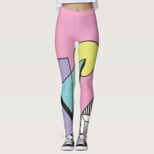 Postmodern Geometric: Abstract Composition Leggings