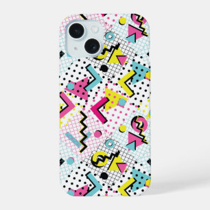 Postmodern Memphis Style Pattern iPhone 15 Case