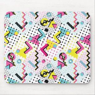 Postmodern Memphis Style Pattern Mouse Pad