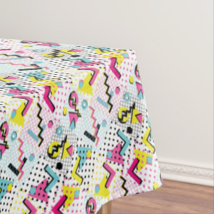 Postmodern Memphis Style Pattern Tablecloth