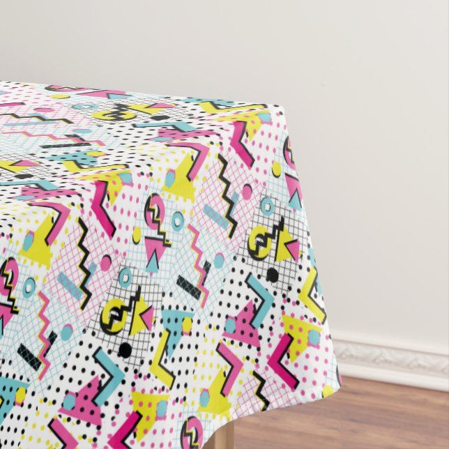 Postmodern Memphis Style Pattern Tablecloth (In Situ)