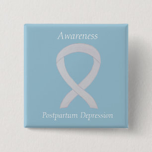 Postpartum Depression Awareness Custom Ribbon Pin