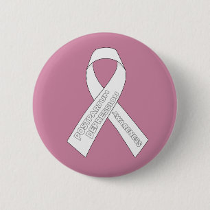 postpartum depression Awareness Ribbon 2 Inch Round Button