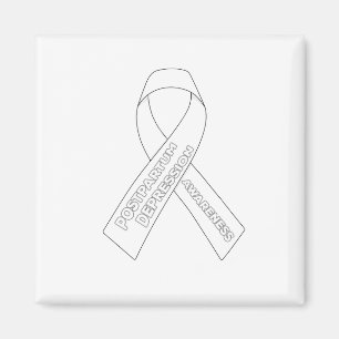 postpartum depression Awareness Ribbon Magnet
