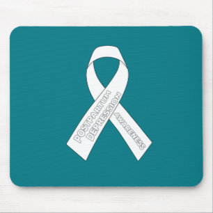 postpartum depression Awareness Ribbon Mouse Pad