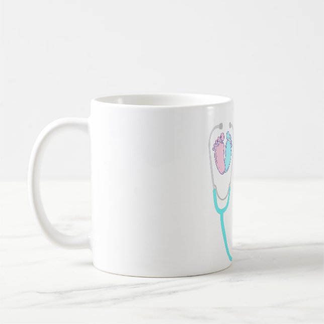 Postpartum Mother Baby Nurse Mom Baby Postpartum N Coffee Mug (Left)