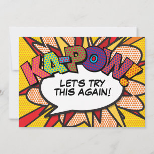 Postponed Change the Date Fun Comic Book Save The Date