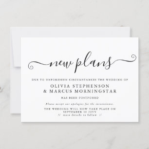 Postponed Event Announcement New Plans