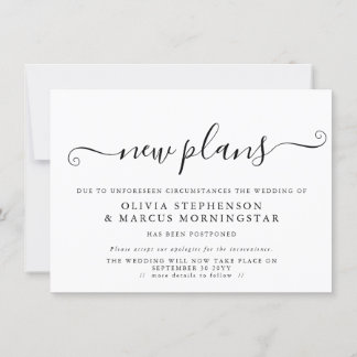 Postponed Event Announcement New Plans