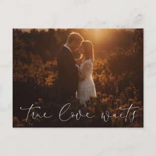 Postponed Wedding Announcement Change Postcard