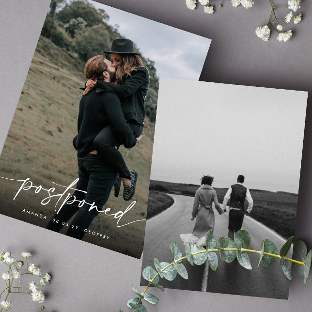 Postponed Wedding Change the Date Photo QR CODE Save The Date (Creator Uploaded)