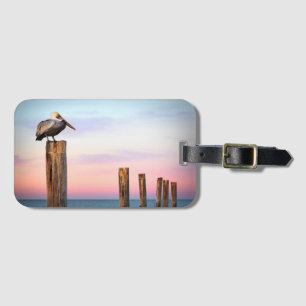 Posts & a Pelican   Fort Myers Beach, Florida Luggage Tag