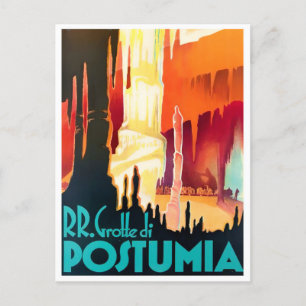Postumia Caves Italy vintage travel Postcard