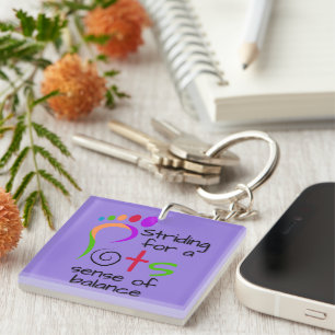 Postural Tachycardia Syndrome (POTS) Awareness Keychain