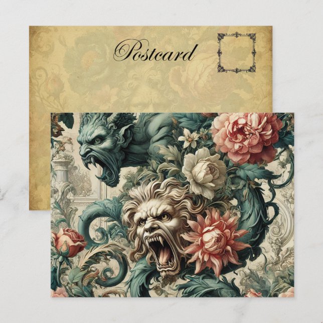 Posture of Perdition – Gothic Victorian Holiday Postcard (Front/Back)