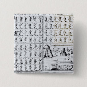 Postures for Musketeers and Pikemen 2 Inch Square Button