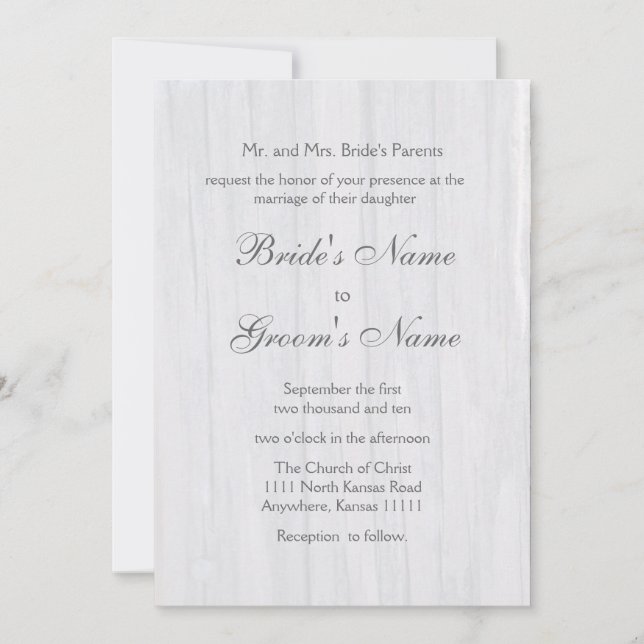 Postwood  Bridal's Bouquet Wedding Invitation (Front)