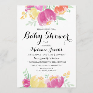 Posy Garden   Baby Shower Invitation