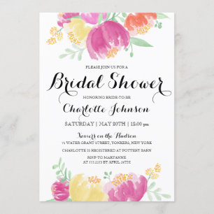 Posy Garden   Invitation de douche nuptiale