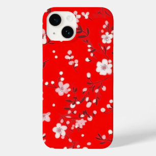 Posy Print On Red Case-Mate iPhone 14 Case