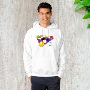 Pot A Ball Billiards Mens Hoodie