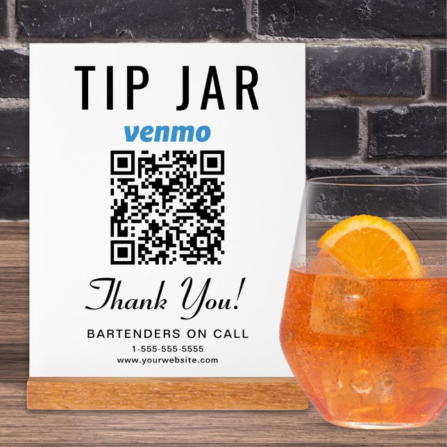 Pot à pourboire Code QR Venmo Blanc (Créateur téléchargé)