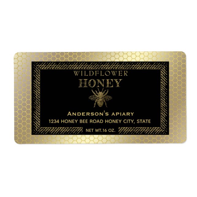 pot de miel d'abeille rustique vintage (Devant)