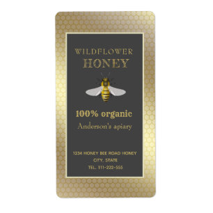 pot de miel d'abeille rustique vintage