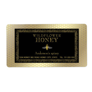 pot de miel d'abeille rustique vintage