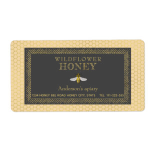 pot de miel d'abeille rustique vintage